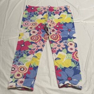 Gymboree Colorful Floral Capri Leggings medium 7/8